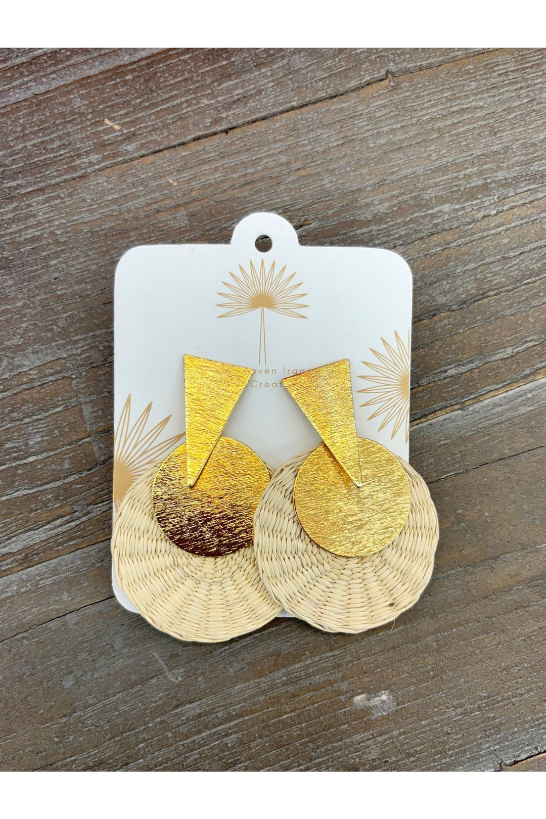 Handmade Gold Shapes Earrings