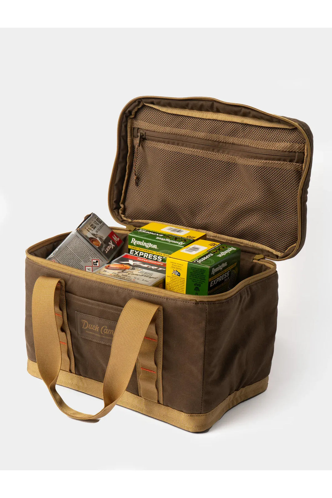 Duck Camp| Large Canvas Ammo Tote-Pin Oak/Wheat