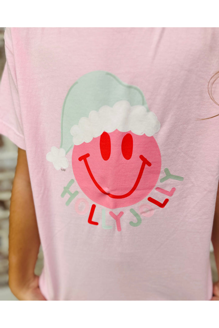Youth Holly Jolly Smiley Tee