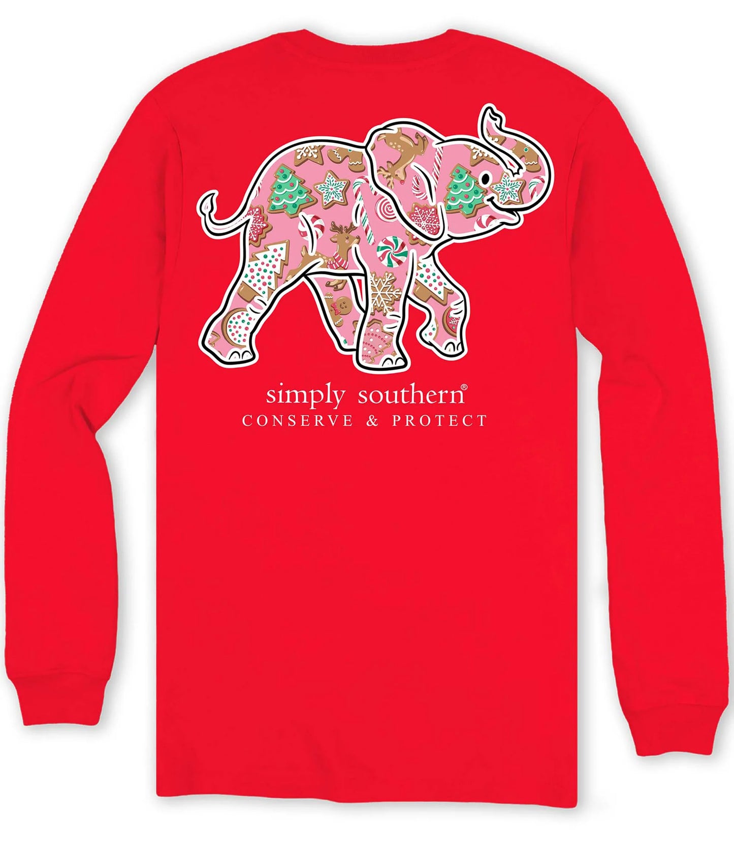 YOUTH ELEPHANT TRACKER COOKIE HOLIDAY L/S Tee