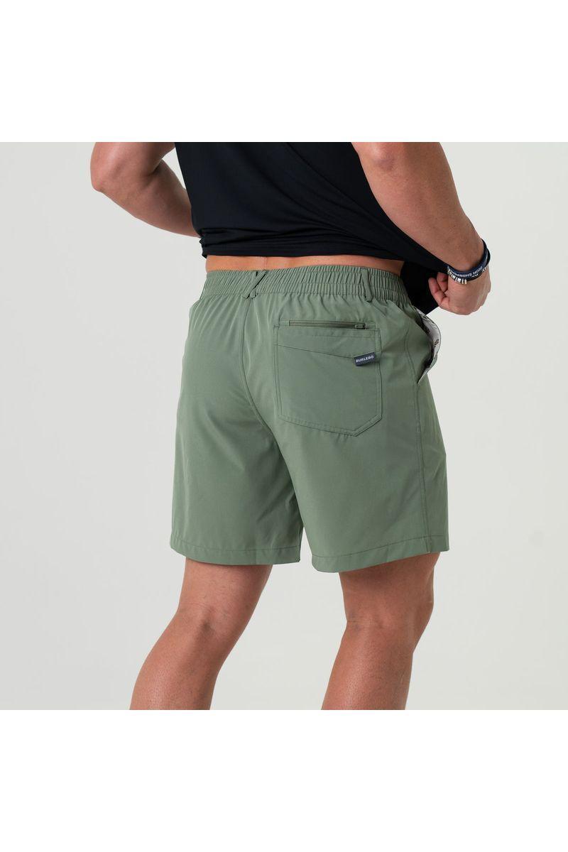 Burlebo | Everyday Short - Light Sage Fish Toss Pocket