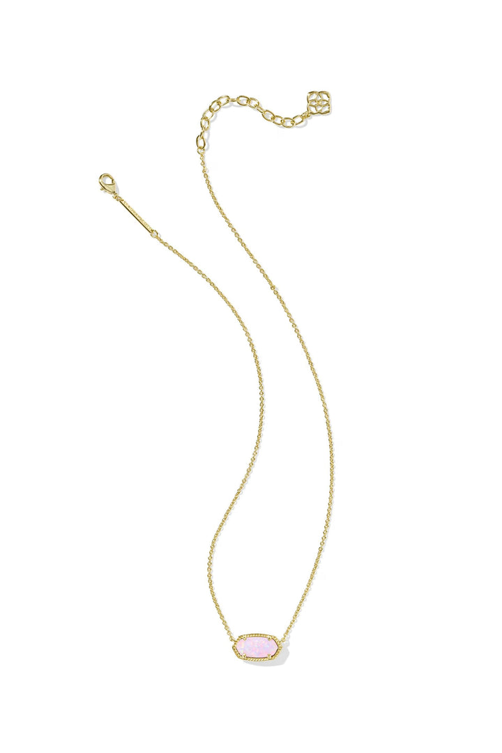 Kendra Scott | Elisa Gold Short Pendant Necklace - Blush Pink Opal