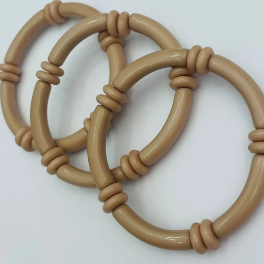Tube Bracelet Set (beige)