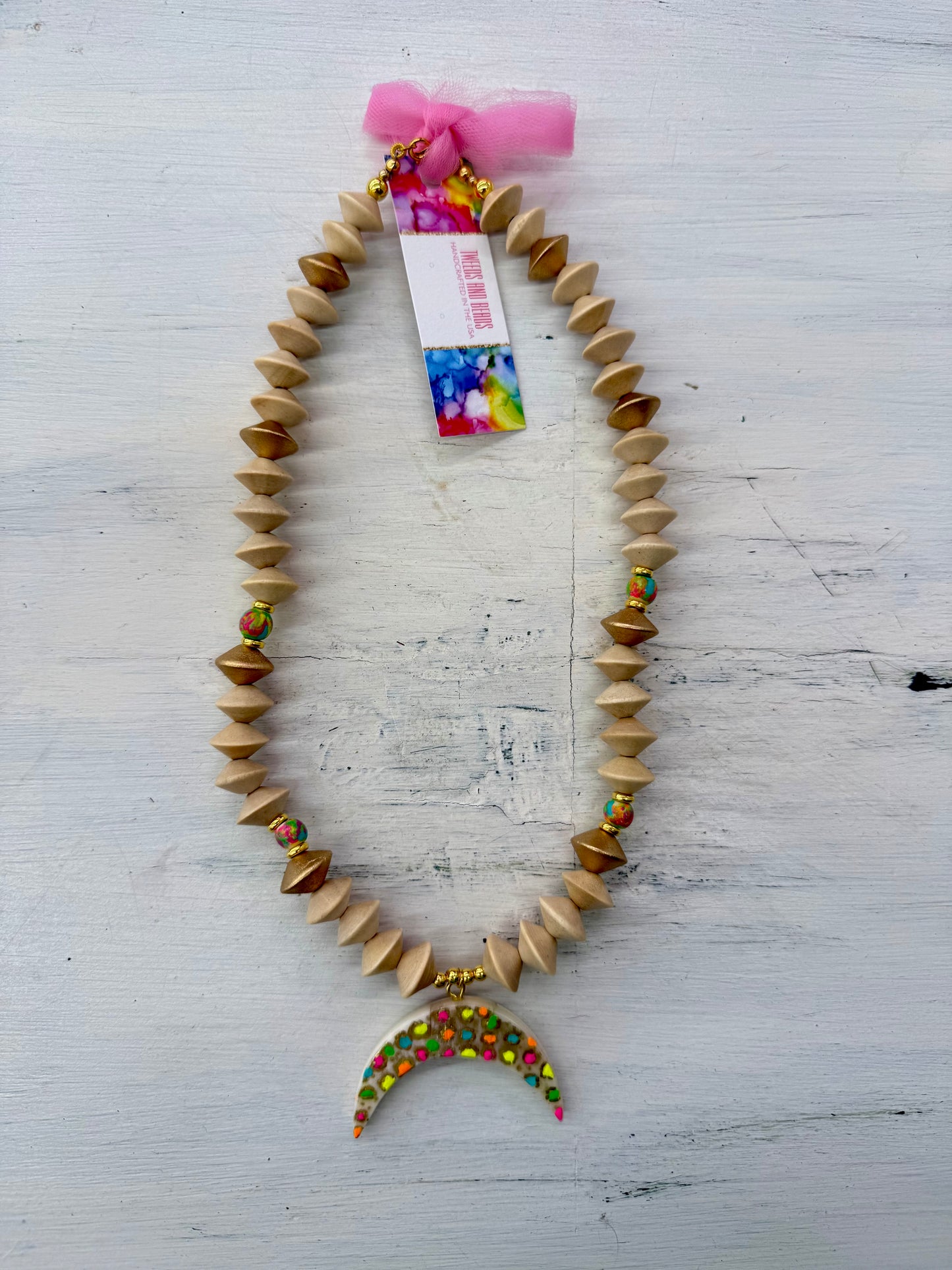 Animal Print Horn Necklace