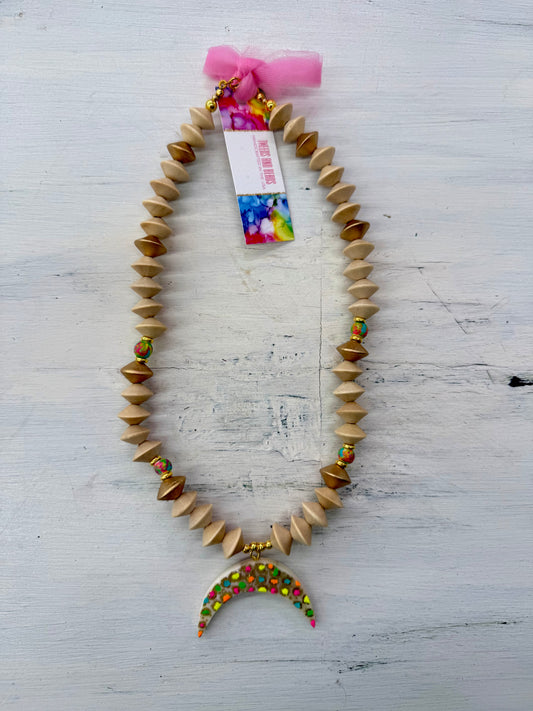 Animal Print Horn Necklace