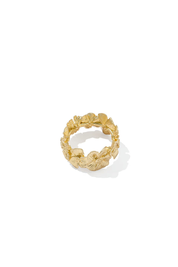 Kendra Scott | Cailey Flower Gold Band Ring - SIZE 6