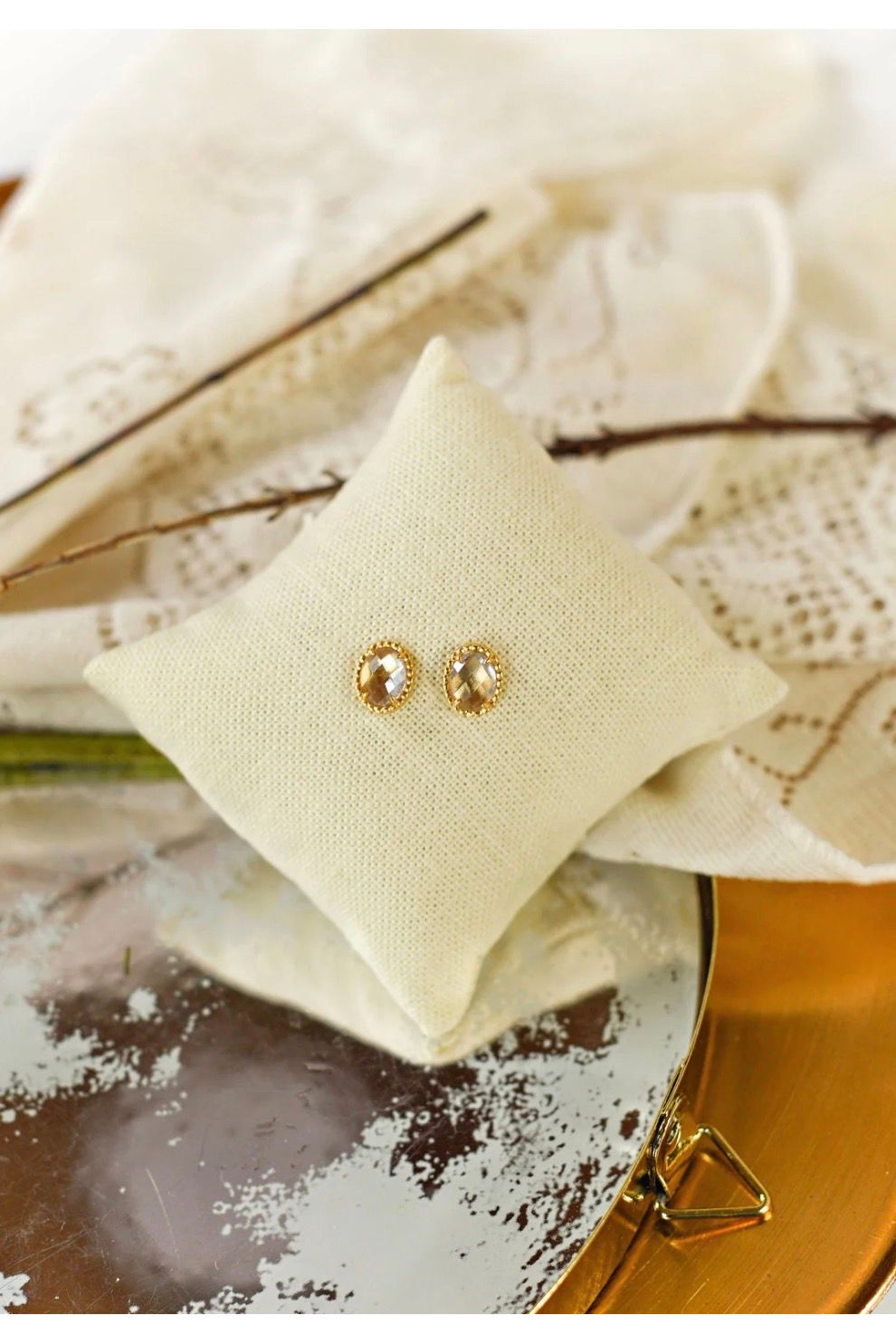 Tatum James | Mallory Stud Earrings - CZ