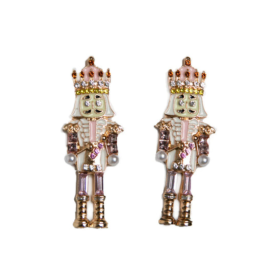 Pink Nutcracker Earrings