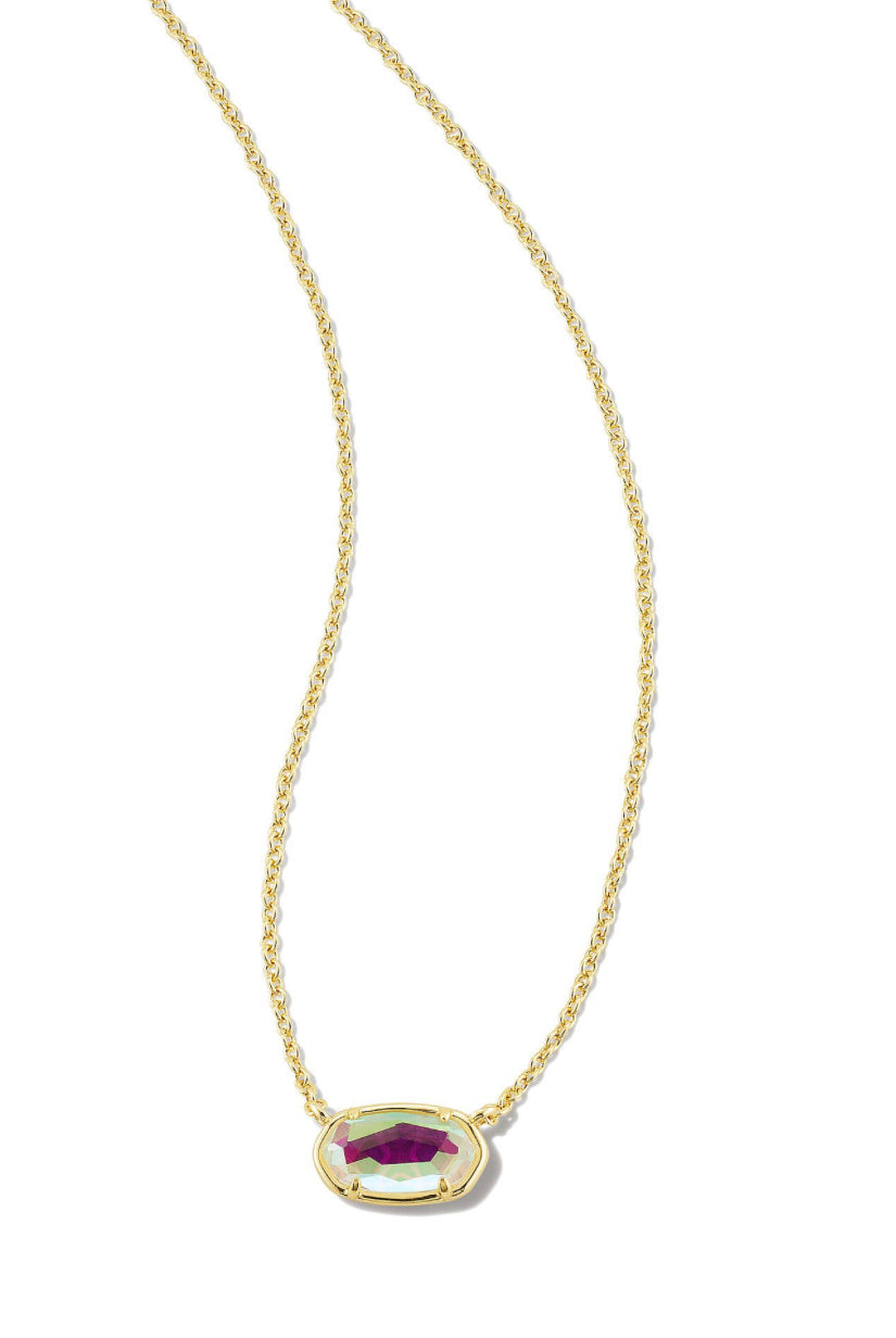 Kendra Scott| GRAYSON STONE PENDANT NECKLACE GOLD DICHROIC GLASS