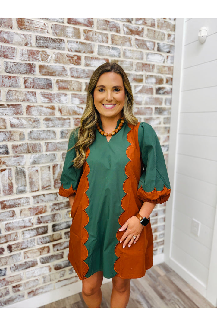 Harvest Scallop Dress