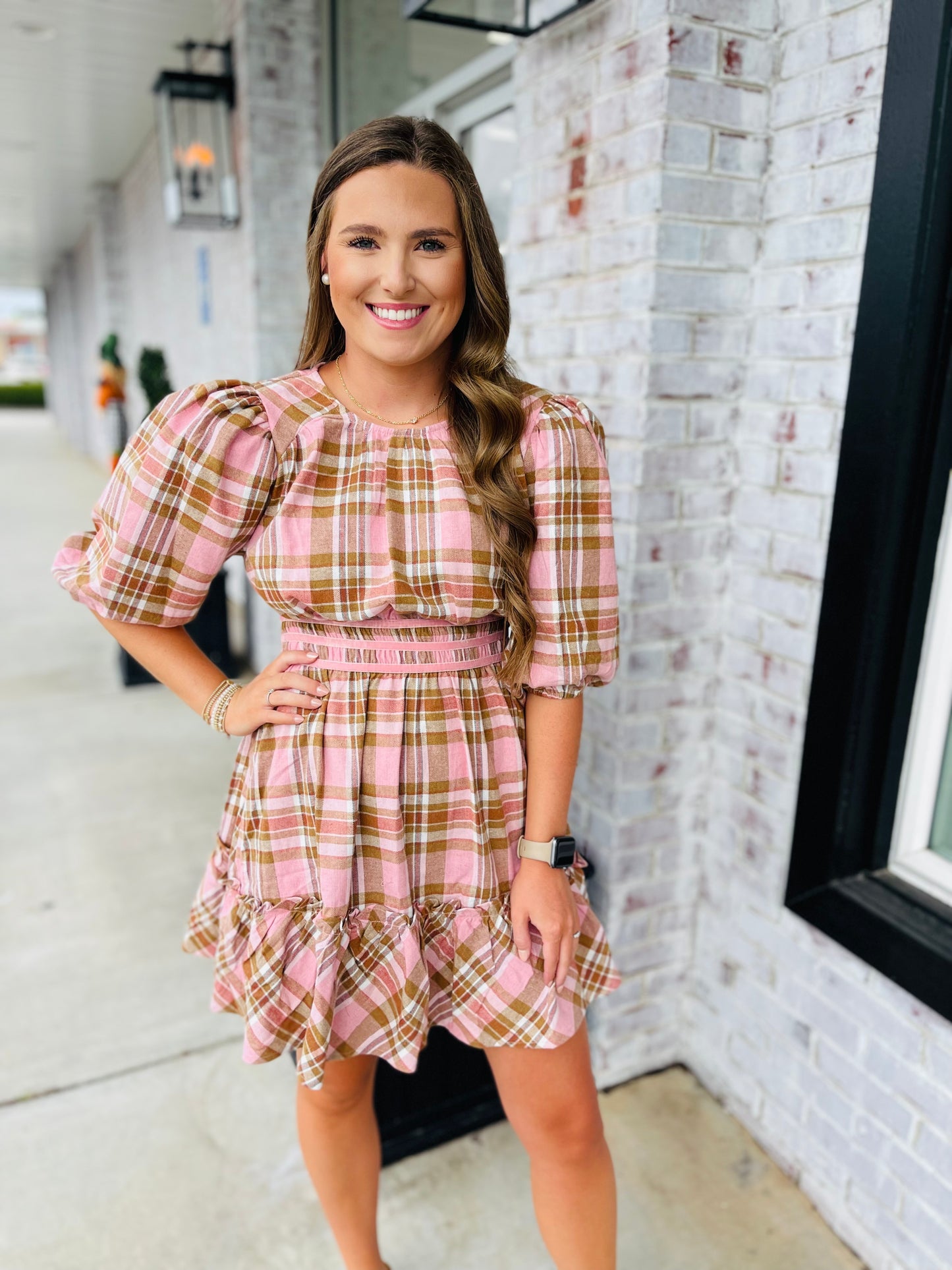 Mauve Plaid Dress