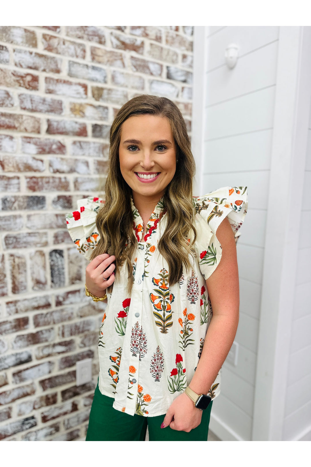 Botanical Flutters Top