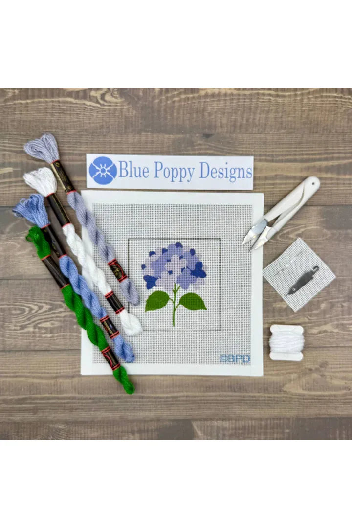 Blue Hydrangea Needlepoint Kit