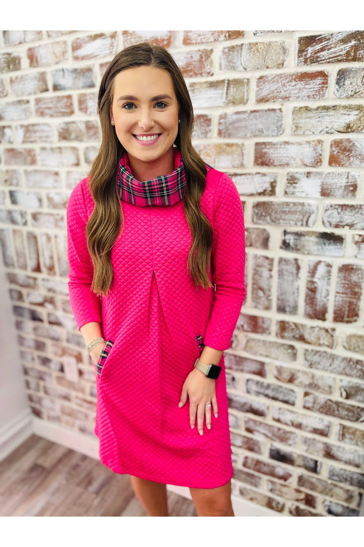 Pink Ruby Contrast Trim Dress