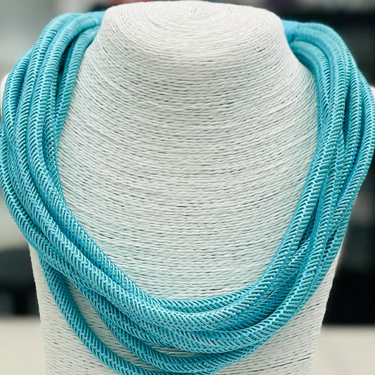 Slub 8-Strand Necklace (turquoise)