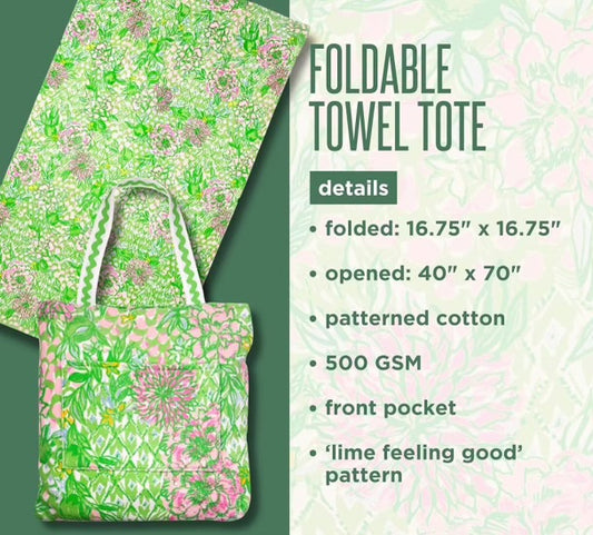 Lily Pulitzer Towel Tote - Lime Feeling Good