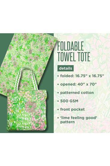 Lily Pulitzer Towel Tote - Lime Feeling Good