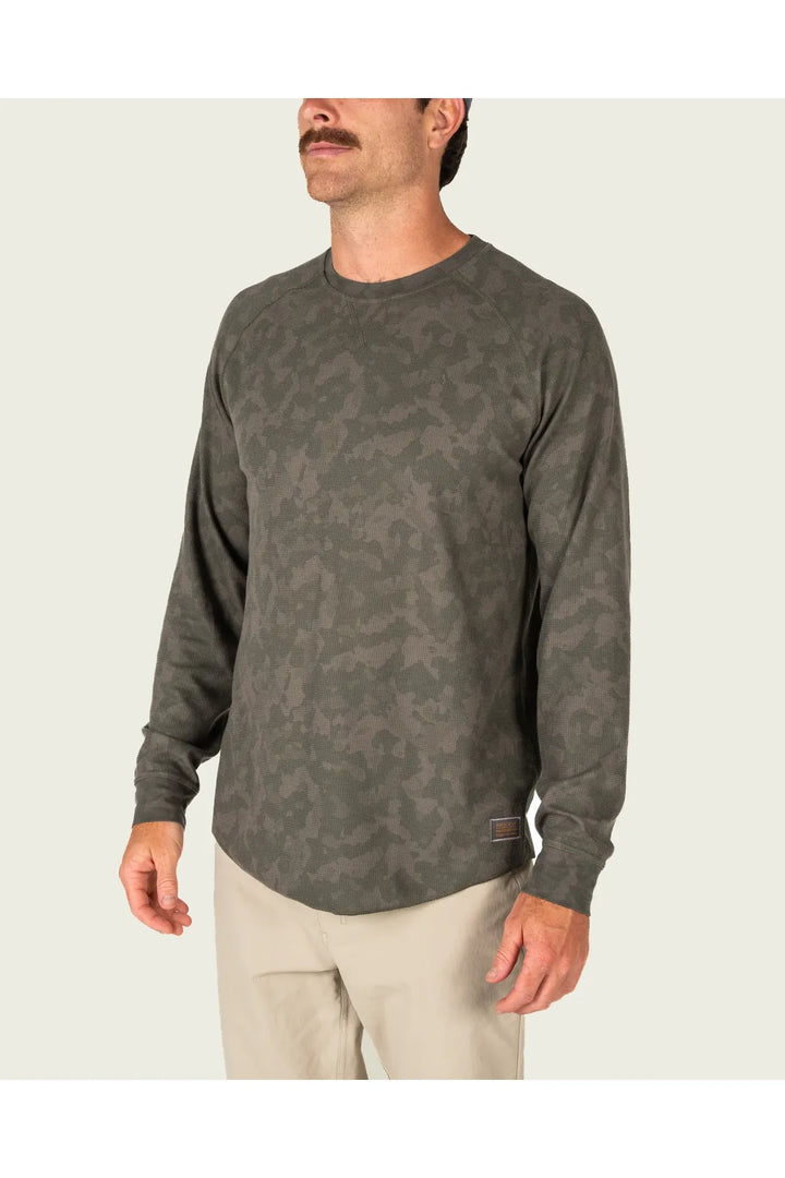 Marsh Wear | Surfside Waffle Shirt- Fossil Foxhole Camo