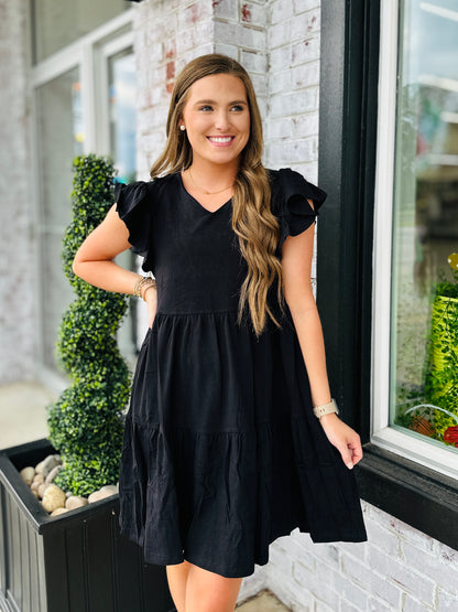 Simple & Soft Black Dress