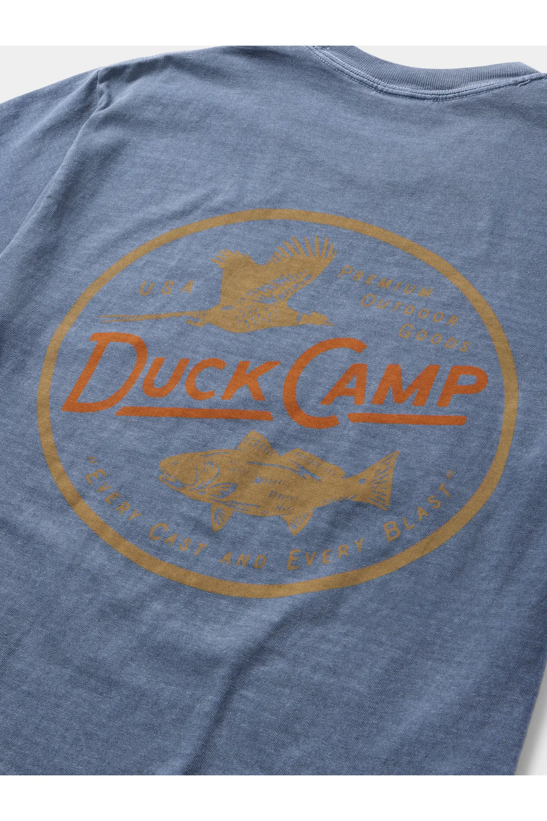 Duck Camp-Pheasant Redfish Tee Dark Denim