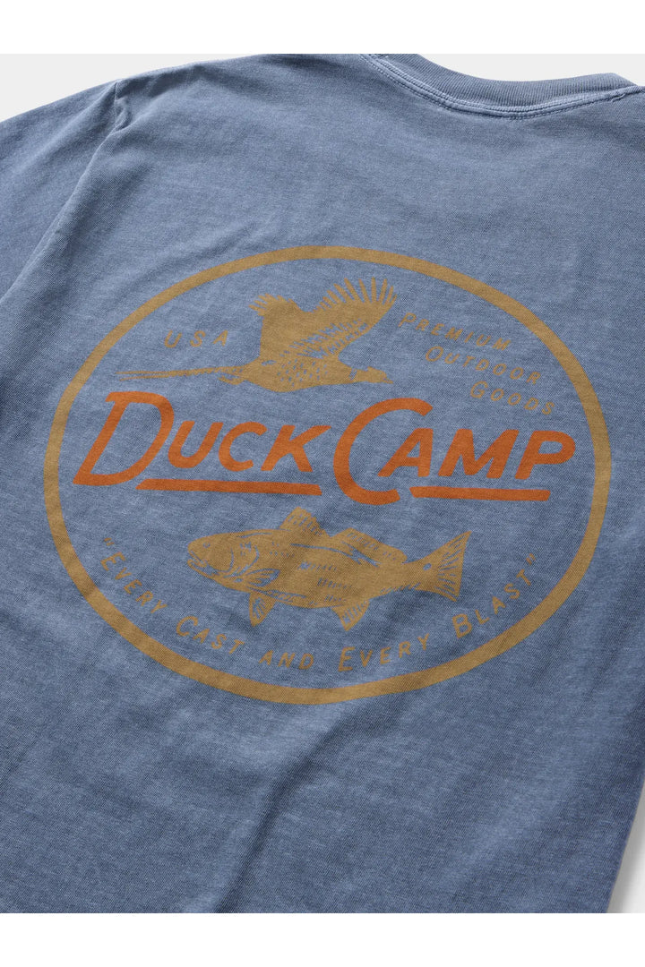 Duck Camp-Pheasant Redfish Tee Dark Denim