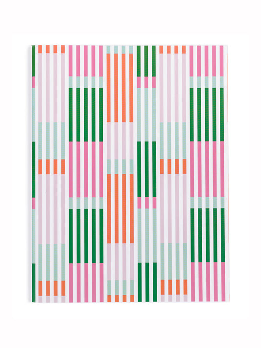 Large Notebook | Line It Up Pink & Green