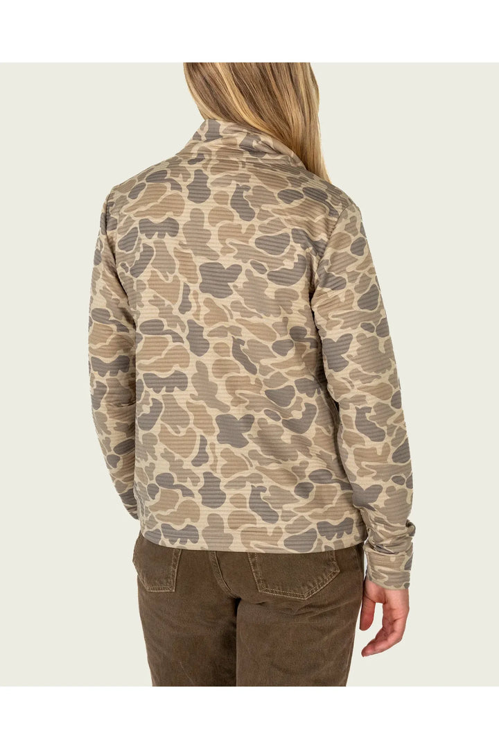 Marsh Wear | Women's Sullivan Hagood 1/4 Zip- Khaki Mallard Camo