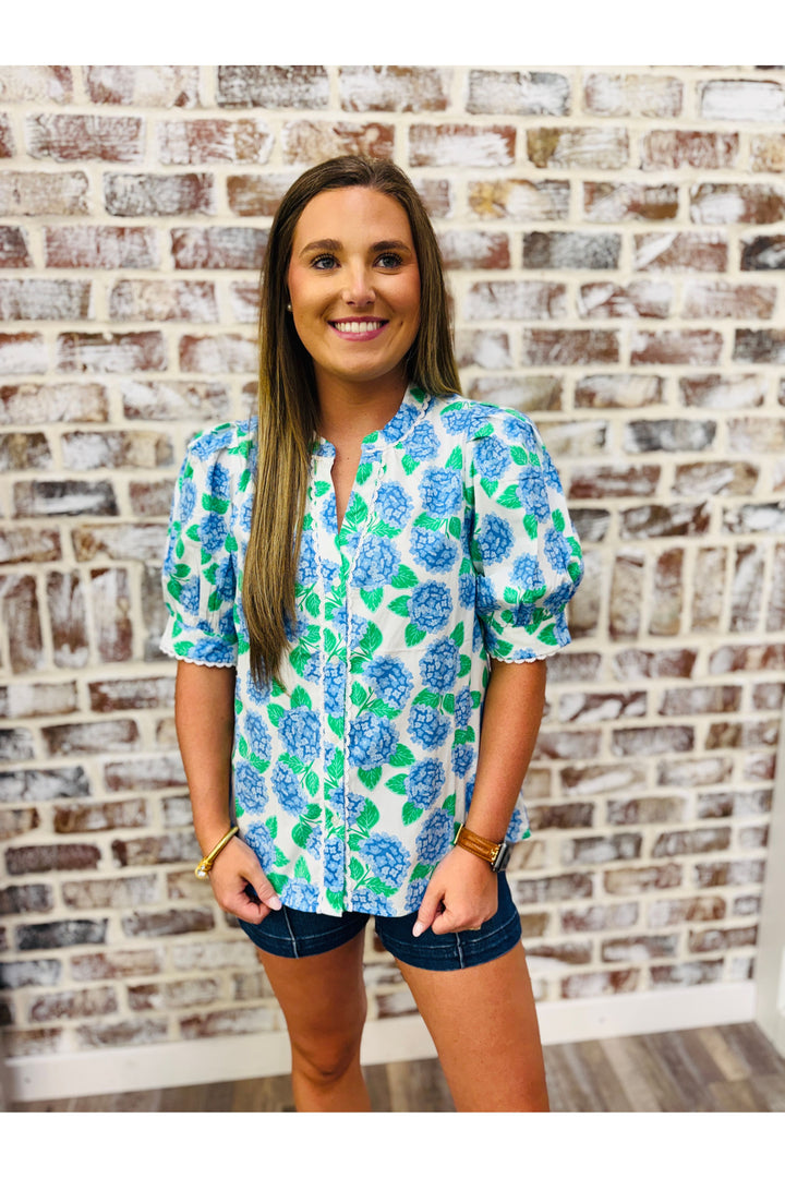 Mary Square| Elaine Top | Summerfair Blue