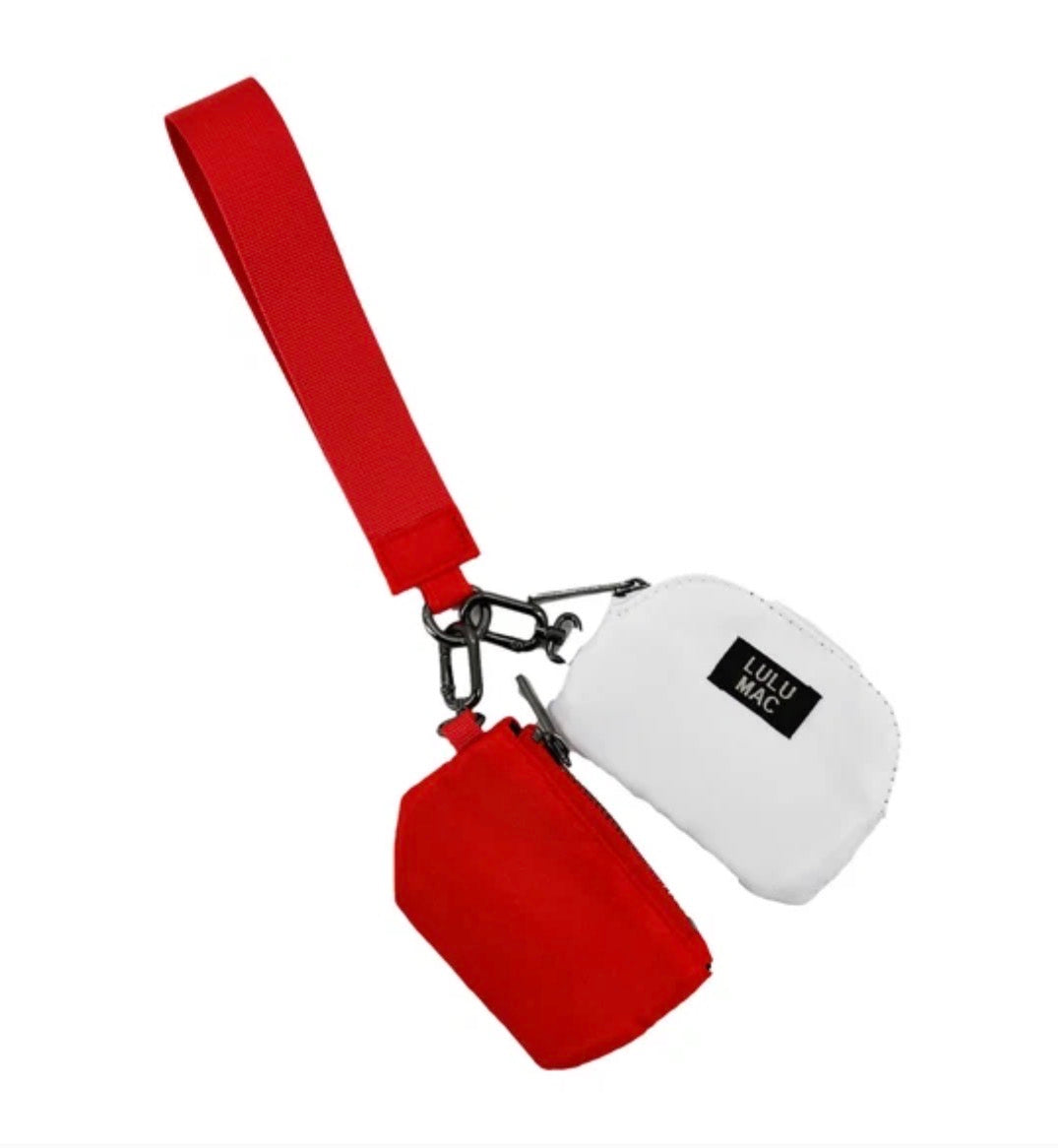 LULU MAC | RED/WHITE DOUBLE POUCH WRISTLET