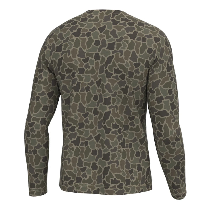 Local Boy | Long Sleeve Heather Performance Shirt - Brush Camo