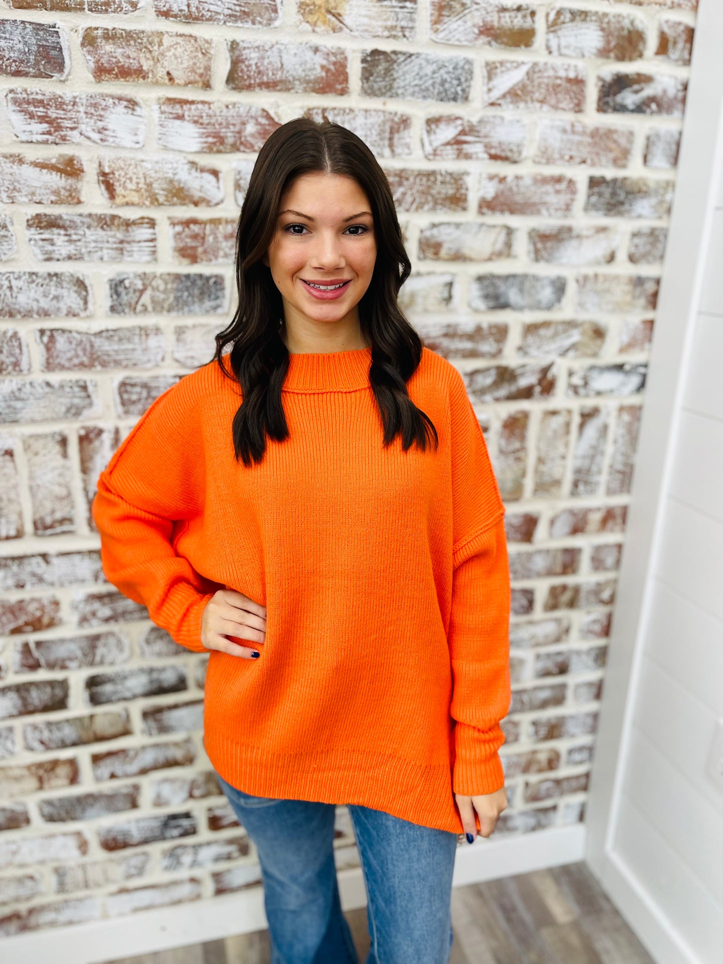 Vibrant Orange Sweater