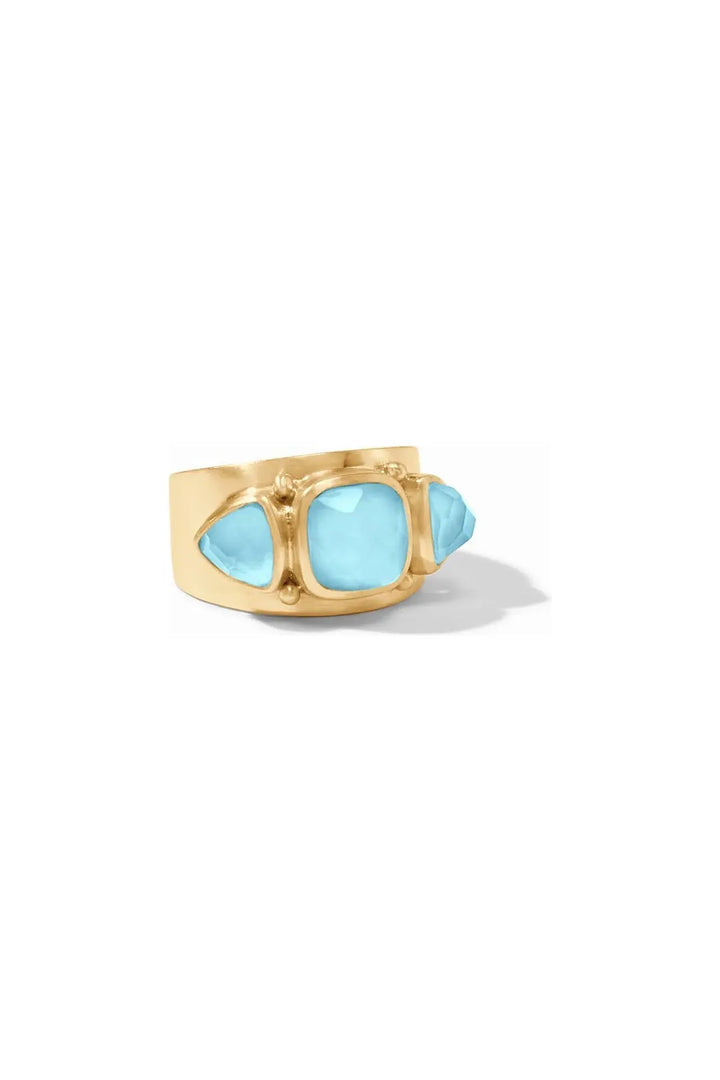 Julie Vos| Aquitaine Ring~Iridescent Capri Blue~size 7