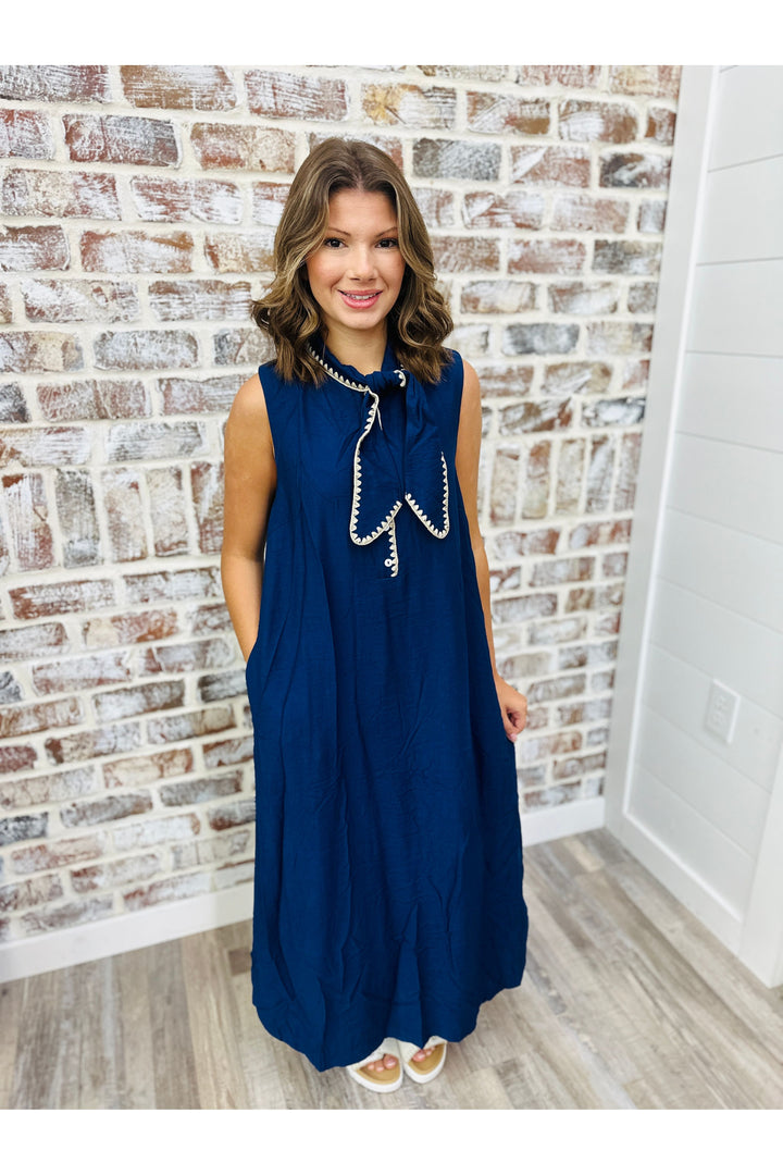 Nighttime Navy Midi Dress