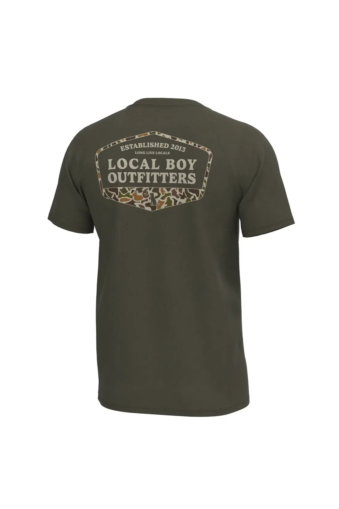 Local Boy | Vintage ESTD Badge Short Sleeve Heather Performance Shirt
