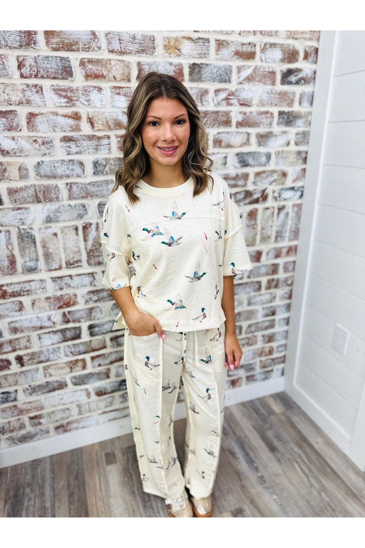 Mallard Print Pants Set