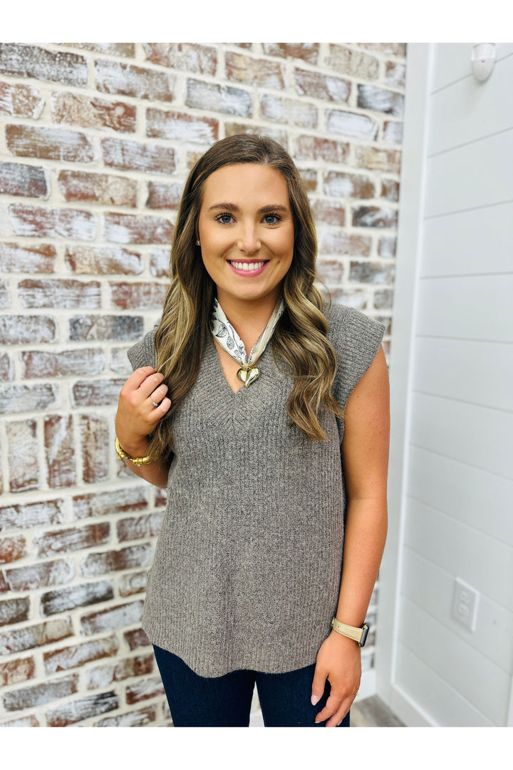 Ash Grey Knit Top