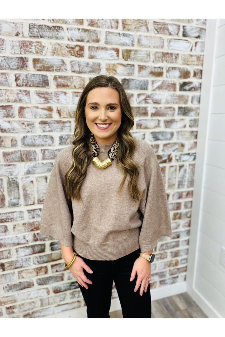 Soft Mocha Crewneck Sweater