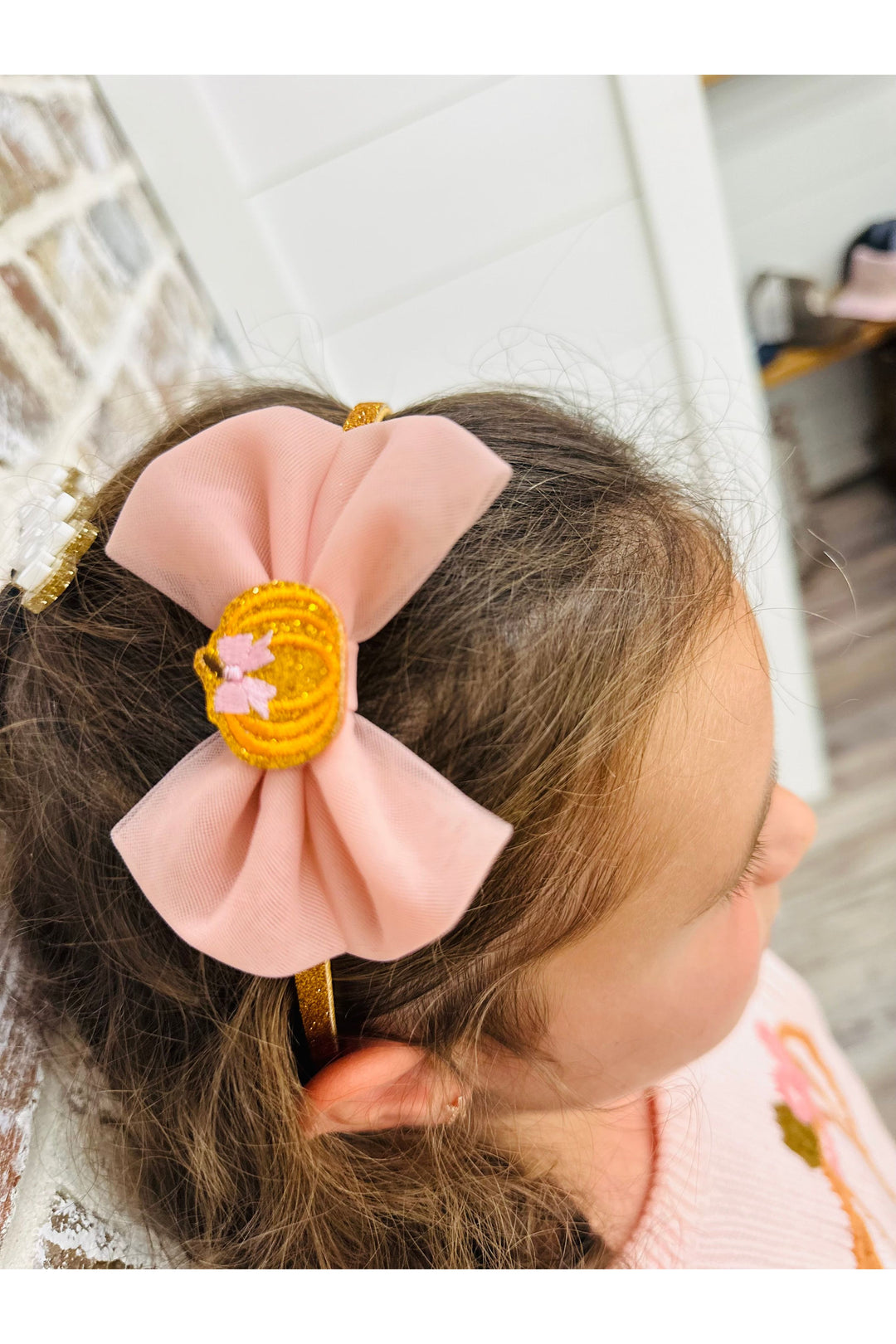 Pumpkin hairbow 