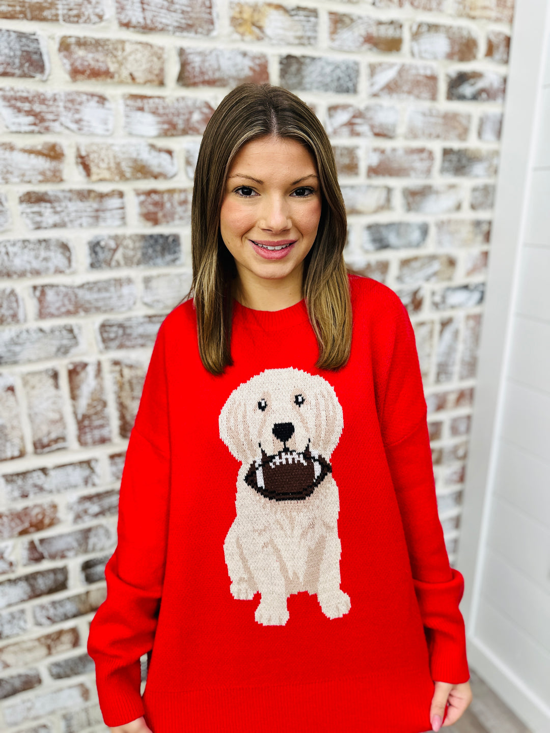 Oversized Gameday Puppy Sweater
