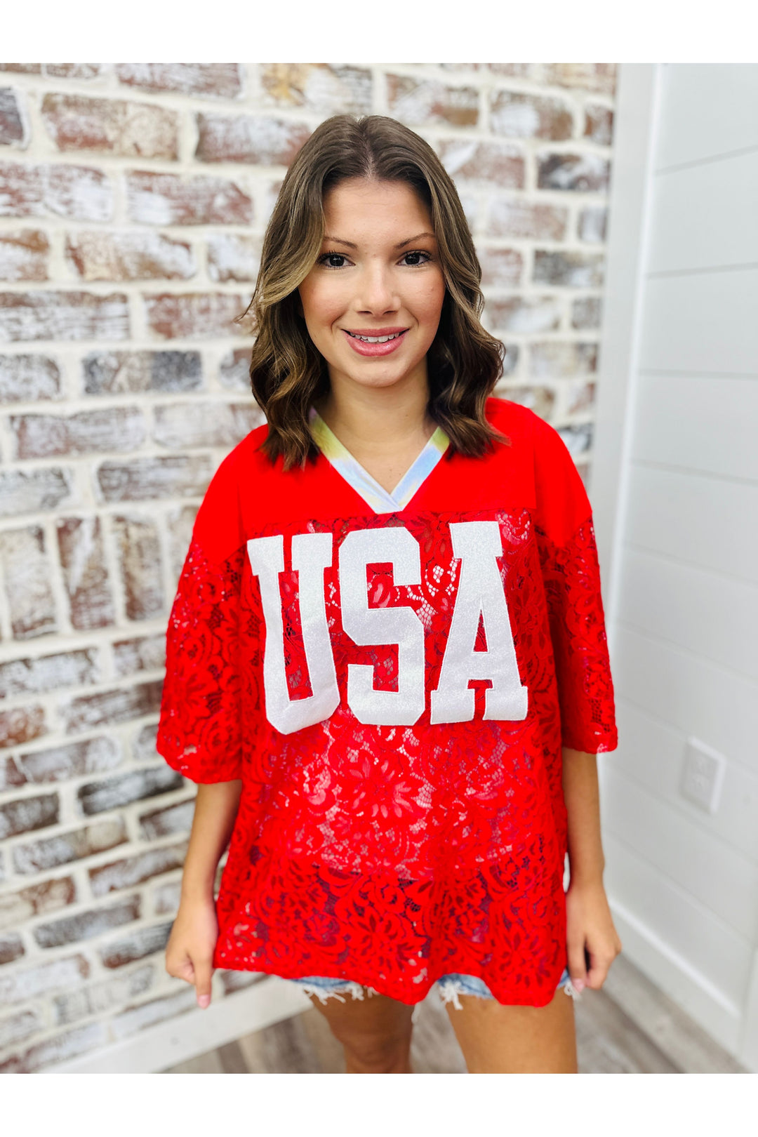 Red Lace “USA” Jersey