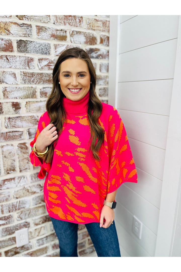 Orange + Hot Pink Sweater