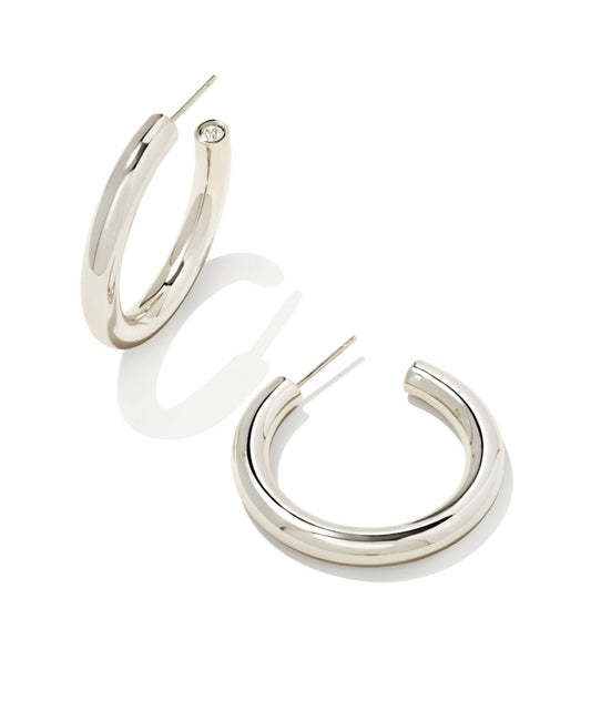 Kendra Scott| COLETTE HOOP EARRINGS RHODIUM METAL