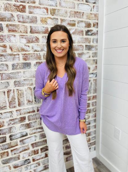 Lavender Front Seam Top