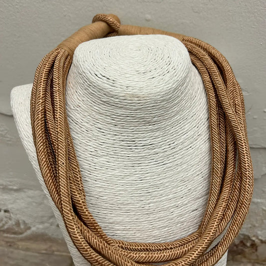 Slub 8-Strand Necklace (tan)