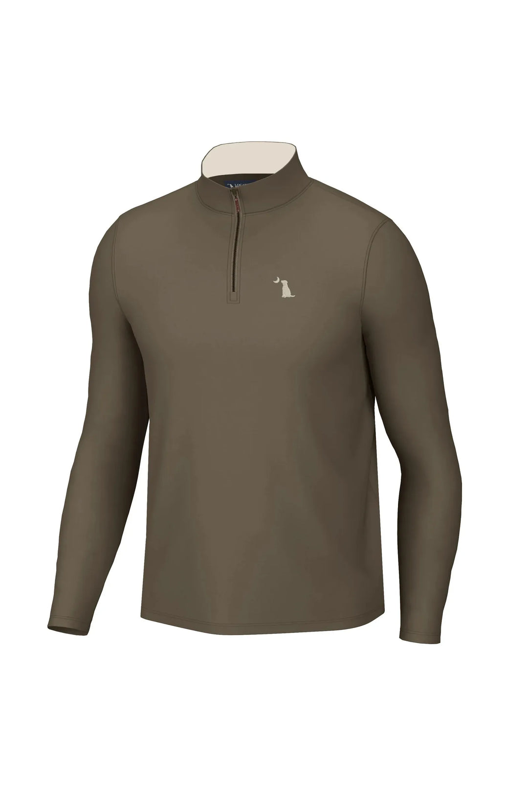 Men’s brown quarter zip top