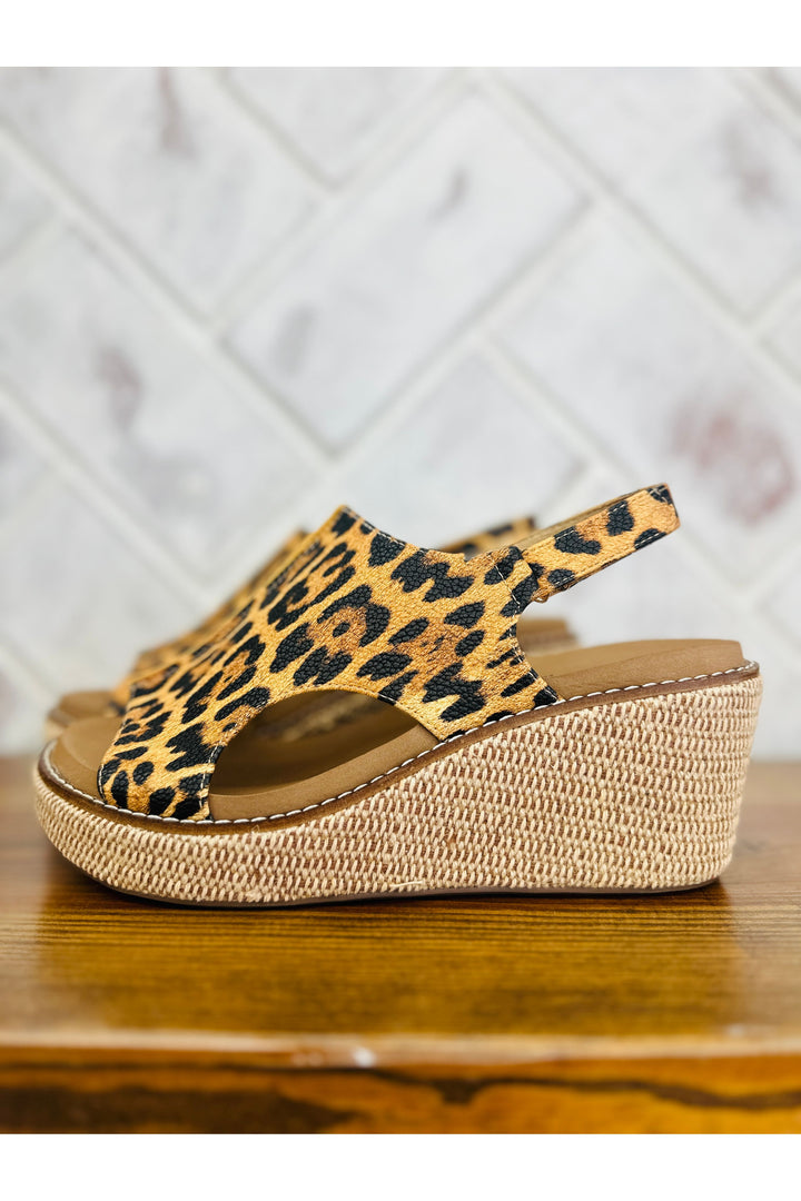 Corkys Carley Leopard Wedge