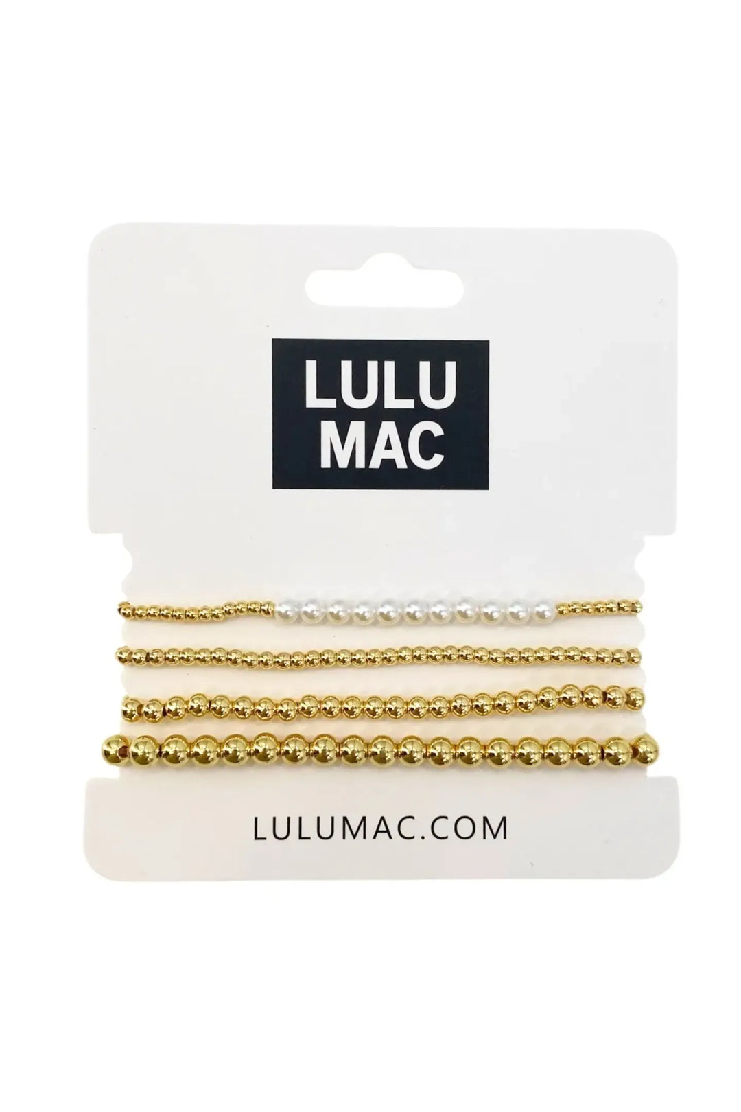 Lulu Mac Gold & Pearl Bracelet Set