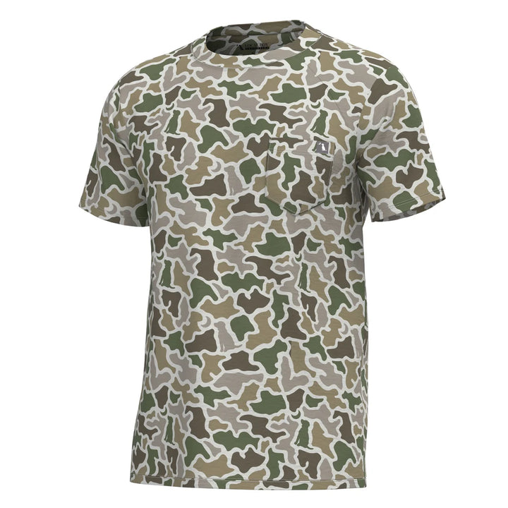 Local Boy | Short Sleeve Heather Performance Shirt - DC DOG & MOON CAMO