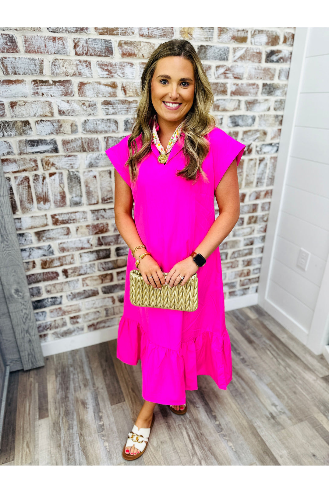 Making Me Blush Midi Dress