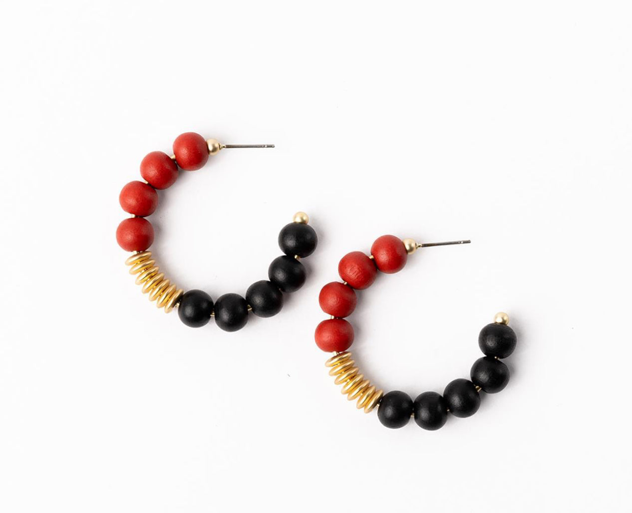 Kelly Red & Black Earrings